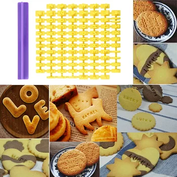 Kūrybos arabų skaičių sausainių pelėsių Abėcėlės raidę, paspauskite pelėsių nustatyti, Minkštas pyragas apdaila slapukus cutter bakeware konditerijos įrankiai