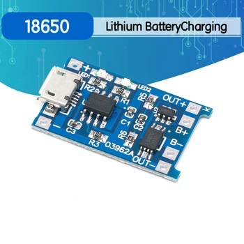 Smart Elektronika Micro USB 5V 1A 18650 Ličio Baterijos Įkrovimo Lenta Su Apsauga Kroviklio Modulis Arduino 