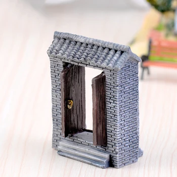 Derva Amatų Atvirų Durų Modelis Mini Pasakų Sodo Miniatiūros 