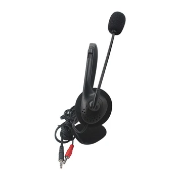 Black 3.5 mm Mikrofoną, Reguliuojamas Lankelis Laidinio Stereofoninę laisvų Rankų įrangą, Triukšmo Panaikinimo Ausinių, Už Kompiuterio, Nešiojamojo kompiuterio Darbalaukį