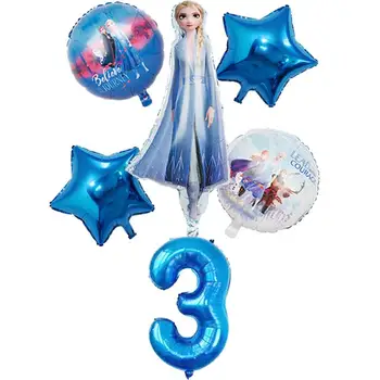 1 Set Elsa Disney Užšaldyti Princesė Helio Balionai Skaičius Baby Shower Folija Globos Gimtadienio Dekoracijos Vaikams, Žaislai Mergina Dovana