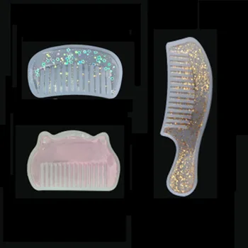 1pcs 3D Skaidrios Silikoninės Šukos, Pelėsiai Epoksidinės Dervos Formų skirti 