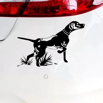 CK2944# Žymiklį medžioklinis Šuo atspindintis juokinga automobilio lipdukas vinilo decal sidabro/juoda automobilį auto lipdukai automobilio buferio/galinio lango
