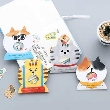 Kūrybinės animacijos Kawaii Gyvūnų katė Dekoratyvinė PVC Lipdukai Scrapbooking Klijuoti Etiketės Dienoraštis Raštinės reikmenys Albumo Lipdukai