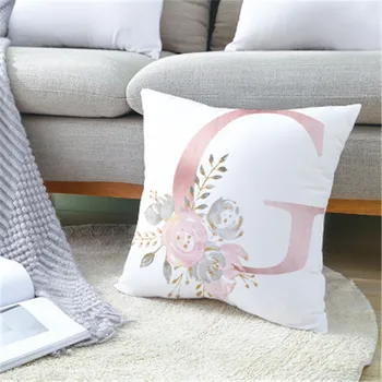 45x45CM Šiaurės Rožinė Laišką, Dekoratyvinių Pagalvių ir Pagalvėlių Apvalkalus Sofos Užvalkalas pagalvėlės Poliesterio Pillowcover cuscini lova, sofa-dekoras