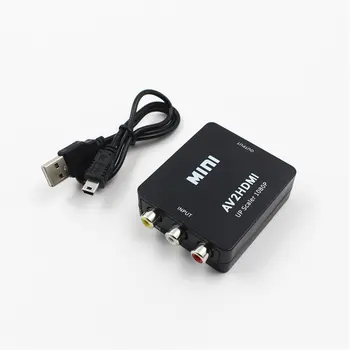 AV ir HDMI-suderinama Hd Converter Composite AV Cvbs 3Rca HDMI-1080P, suderinamas Konverteris, Adapteris, Vaizdo Upscaler Hd