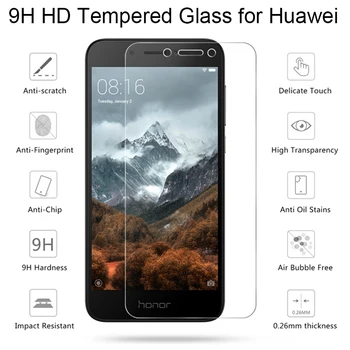 2 vnt! Toughed Priekiniai Kino Grūdintas Apsauginis Stiklas Huawei Honor 7C 8A 7A 6A Pro Išmaniojo telefono Ekraną Protecor dėl Garbės 4A 5A