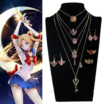 Sailor Moon cosplay Krištolo Karoliai Pakabukas Mergina priedai Mielas rekvizitai