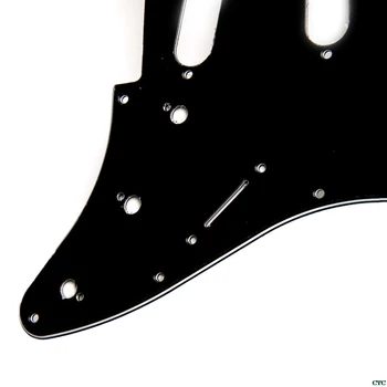 Aliuminio Folija Gitara Pickguard 3 Sluoksnių Elektrinė Gitara Pickguard Nulio Plokštė Strat Stratocaster Juoda Priemonėmis Ir Pavarų