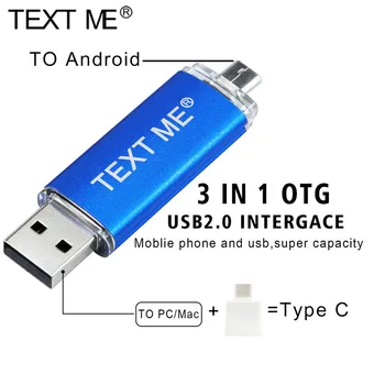 TEKSTAS MAN 3 IN 1 OTG C Tipo 64GB usb2.0 Pen Ratai OTG USB 