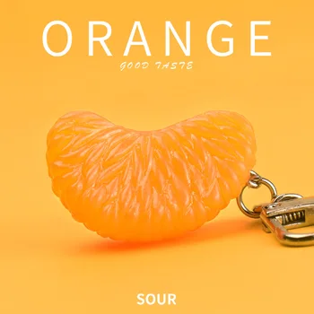 Mados Tikroviška Imitacija Vaisių Key Chain Orange Strawberry Raktų Žiedas, Moterų Papuošalai Animacinių Filmų Automobilio Raktų Pakabukai, Rankinės