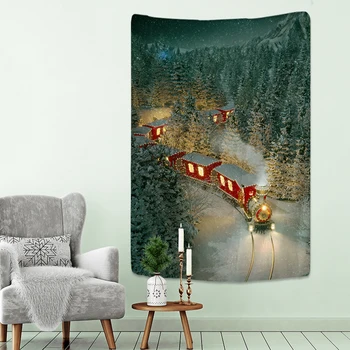 Namų meno apdailos fone audinio Kalėdų eglutė sienos gobelenas Bohemijos kambarį apdaila Durnaropė nemokamas pristatymas paklode