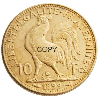 Rinkinys (1899-1914) 12pcs kitą Datą Pasirinko Prancūzija 10 Frankų Gaidys Auksą, Sidabrą, Kopijuoti Papuošti Monetos