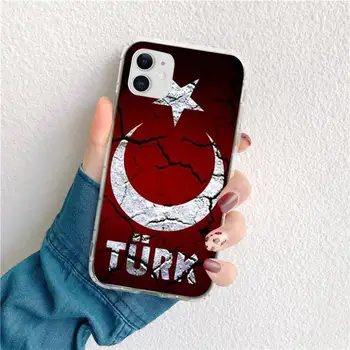 Turkija turkijos Vėliava Shell Telefono dėklas skirtas iphone 12 pro max 11 pro XS MAX 8 7 6 6S Plus X 5S SE 2020 XR dangtis