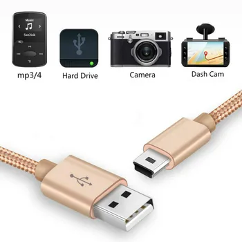 Mini USB 2.0 Pintas Kabelis,USB A į Mini-B Įkroviklio Laidas Suderinamas su PS3 Valdiklio, Skaitmeninis Fotoaparatas, Brūkšnys, Kamera, MP3 Grotuvas Sync