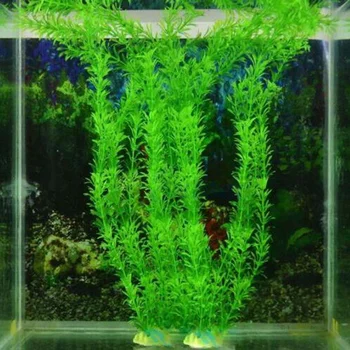 1 Vnt 30cm Ilgio Dirbtinis Vandens Augalų Dirbtinio Ornamentu Žuvų Bakas Akvariumas Kraštovaizdžio Puošmena Premium Žalia Apdaila