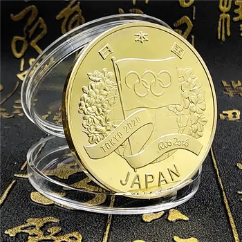 Japonija 2020 metų Olimpinių Žaidimas Sidabro Aukso Monetų Kolekcionieriams Suvenyrų Dia 40mm Progines Monetas už Meno Kolekcija Dovana