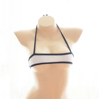 Seksualus apatinis trikotažas moterims, maudymosi kostiumą Bandeau bikinis 2019 mujer Micro maudymosi kostiumėlį moteris Push up dviejų dalių Baltos spalvos Erotinių maudymosi kostiumėliai