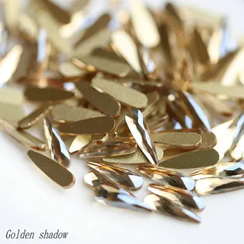 20pcs Golden shadow Mados Stiklo Nagų Akmens Drabužių Apdailos Flatback Karoliukai Vestuvių Asmenybės Dizaino Karoliukai