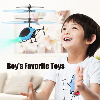 Indukcijos Sraigtasparnis Mini Drone Lauko Žaidimas Žaislai Vaikams Led Šviesos skrendančių Orlaivių Pakabos Tranai Vaikų Dovanų
