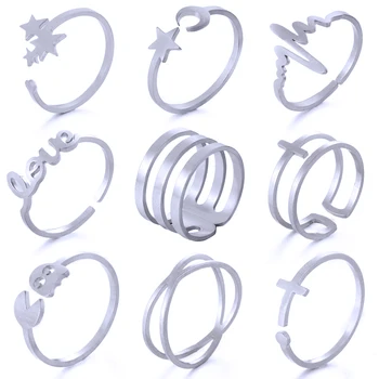 Unikalus Reguliuojamas Žiedo Nustatyti Punk Stiliaus Aukso Spalvos Karka Žiedai Moterims Nerūdijančio Plieno Piršto Sąnario Žiedai, Žiedas, Papuošalų Rinkiniai