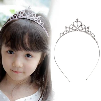 1PC Kūdikių Mergaičių Moteris Princesė Hairband Vaikai Šalis Bridal Crown Lankelis Krištolo ir Deimantų Tiara Plaukų Lankelis Plaukų juostos Priedai
