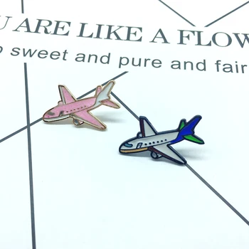 Nauja asmenybė, mėlyna rožinė lėktuvo metalo ženklelis pin pasaulyje plaukioja visatos animacinių filmų lėktuvo vaikai, kaip sagė dovanų