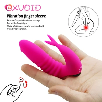 EXVOID Masturbator Silikono Pirštų Apima G-spot Massager Sekso Žaislai Moterims Klitoris Makšties Skatinti Piršto Mova Vibratorius