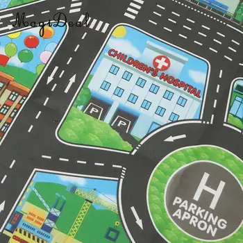 Miesto Eismo Kelių Kilimų Playmat Kilimas Automobilių & Traukinio Žaidimas Žaislai, Kūdikių Vaikų Švietimo Žaisti Kilimėlis Miegamasis, Žaidimų Kambarys Žaidimas #B
