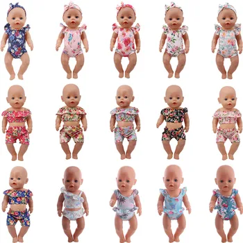 Ryškios Gėlės vientisas Seksualus maudymosi kostiumėlį, Tinka 18 Colių Amerikos Ir 43 Cm Reborn Baby Doll, Drabužių, Aksesuarų, Vaikų 