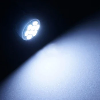 1x Automobilis T10 W5W LED Signalo Lemputę Interjero Dome Skaitymo Šviesos Super Šviesus Auto bagažinę Licencijos numerio ženklo Žibintas Baltas 8SMD