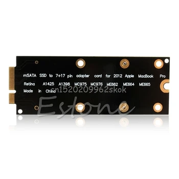 MSATA SSD Su SATA Adapteris Kortelę 7+17 Pin 2012 