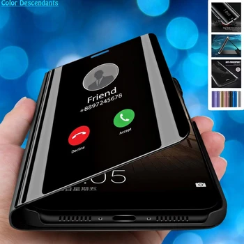 Veidrodis, Flip Telefono dėklas Samsung A50 50 Oda Galinį Dangtelį Galaxy A10 A20 A30 A40 A60 A70 A80 A90 M10 M20 M30 A505F Shell