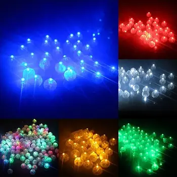 10 Vnt./set Mini LED Šviesos Kamuolys Lempos Baliono Žibintų Gimtadienio Dekoro Vaikai Švyti Tamsoje Žaislai, 6 Spalvų