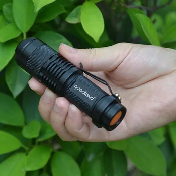 Goodland LED Žibintuvėlis Portable LED Žibintuvėlis atsparus Vandeniui Taktinis Žibintuvėlis Mini Galingas Zoomable 3 Režimas Kempingas Dviračių