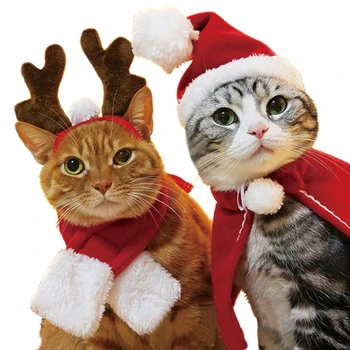 Pet Šuo, Katė drabužiai kostiumas helovinas katė skrybėlę, šaliką tiktų suknelė, apsiaustas iki Naujųjų Metų naminių gyvūnėlių kostiumai, kaukes Kalėdų drabužius mascotas