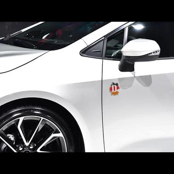 1PCS Metalo 3D Vokietija vokietijos Vėliavą, Ženklelį Emblema Vokietijos Automobilių Lipdukas, Decal, Grotelės Bamperio Langą Kūno papuošalai Benz VW Audi