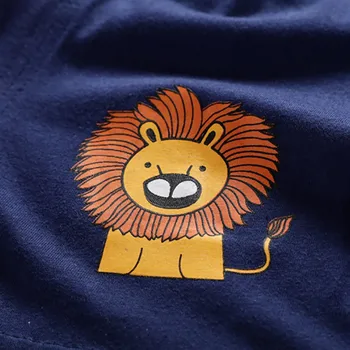 Kūdikių Berniukų Drabužiai Rinkiniai Pavasario Vasaros Mados Laisvalaikio Liūtas T-shirt +Paplūdimio Šortai Naujagimiui Mergina Drabužiai Vaikams Bebes Kostiumas