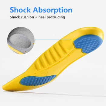Unisex Avalynės Įdėklai Orthotic Sporto Arka Parama batų Vidpadžiai Smūgio Absorbcijos dydis 34-45
