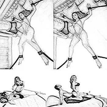 BDSM Sekso Žaislai Moterims, Pagal Lovoje Erotinis Bdsm Bondage Antrankiai Suaugusiųjų Žaidimai Tvirtinimo Riešų & Kulkšnies Rankogaliai Sekso Įrankiai Poroms