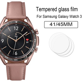 3Pcs Grūdintas Stiklas Samsung Galaxy Žiūrėti 3 41mm 45mm Smart Žiūrėti Screen Protector Galaxy Watch3 apsauginis Dangtis Filmas