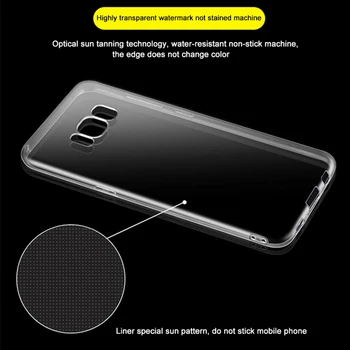 Aišku, Minkšto Silikono Ultra Plonas Telefono Dėklas Samsung Galaxy S10 S8 S9 Plus S6 S7 Krašto S3 S4 S5 Mini Pastaba 3 4 5 8 9 10 Pro Dangtelį