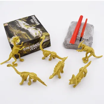 Mažas archeologiniai kasinėjimai žaislai modeliavimas dinozaurų fosilijos pradinėje mokykloje vaikus 