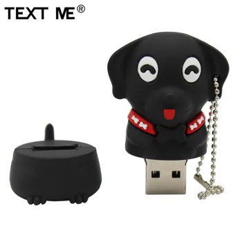 TEKSTAS MAN 64GB animacinių filmų Mini Šuo usb flash drive usb 2.0 4GB 8GB 16GB 32GB pendrive dovana U disko