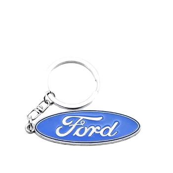 1Pcs Automobilio Logotipas Metalo Keychain už Fords Focus 2 3 1 MK1 MK2 MK3 Sintezės Reikmenys, Auto Raktų Žiedas Automobilių Apdailos Klavišus Grandinės