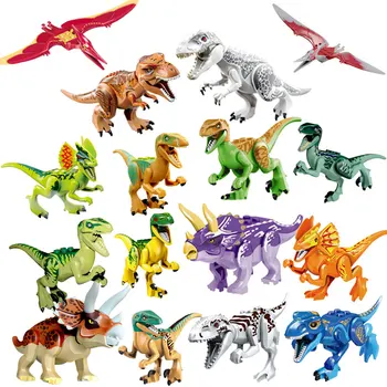 Fiksavimo Juros Periodo Dinozaurai Tyrannosaurus Rex Pterosauria Triceratopsas Blokai Žaislai Vaikams Surinkti Dinozaurų Užraktas
