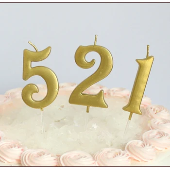 5.5 cm ekologiška skaitmeninis žvakė Gimtadienio tortas, žvakės, Aukso numeris Šalies žvakės