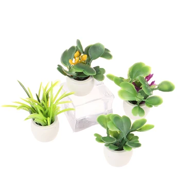 Mini Eglutė Vazoninių Ekologiškų Augalų Puodą Modeliavimas Vazoninių augalų, 1:12 Lėlių Miniatiūriniai Lėlių Namai, Baldai, Namų Dekoro