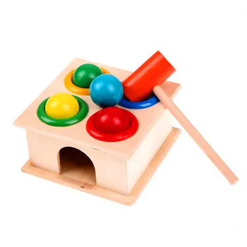 1 Komplektas Medinis Kala Kamuolį Plaktukas Lauke Vaikams Smagu Žaisti Žiurkėno Žaidimas Žaislas Ankstyvasis Ugdymas Švietimo Žaislai