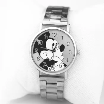 Mielas Animacinių filmų Mickey Minnie stilius Vaikų Laikrodžiai Vaikai Studentų Mergaitės berniukai Kvarco Metalo, plieno Riešo Žiūrėti Berniukas mergaitė dovana